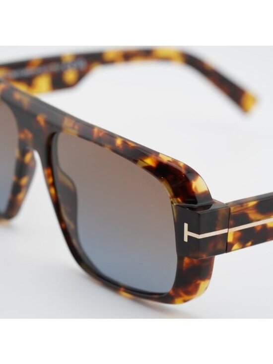 Tom Ford Turner FT1101 52F Sunglasses Havana Aviator Frame, Brown Lenses main image 6